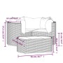Set de muebles de jardín 4 pzas y cojines ratán sintético gris de vidaXL, Conjuntos de jardín - Ref: Foro24-319776, Precio: 3...