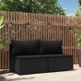 Sofás centrales jardín con cojines 2 uds ratán sintético negro de vidaXL, Sofás de exterior - Ref: Foro24-319786, Precio: 156...