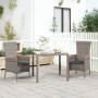 Sillas de jardín con cojines 2 unidades ratán sintético gris de vidaXL, Sillas de jardín - Ref: Foro24-319526, Precio: 162,94...