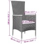 Sillas de jardín con cojines 2 unidades ratán sintético gris de vidaXL, Sillas de jardín - Ref: Foro24-319526, Precio: 162,94...