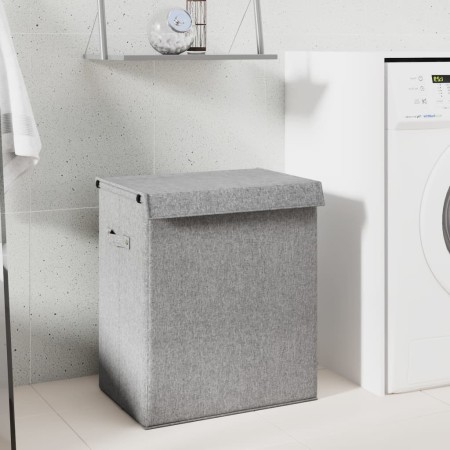 Cesto ropa sucia plegable lino sintético gris 51x34,5x59,5 cm de vidaXL, Cestas para ropa - Ref: Foro24-351040, Precio: 49,95...