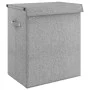 Cesto ropa sucia plegable lino sintético gris 51x34,5x59,5 cm de vidaXL, Cestas para ropa - Ref: Foro24-351040, Precio: 48,55...