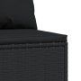 Sofá central de jardín con cojines ratán sintético negro de vidaXL, Sofás de exterior - Ref: Foro24-319785, Precio: 71,95 €, ...
