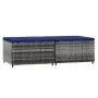 Gartenfußstütze mit Kissen 2 Stk. synthetisches Rattangrau von vidaXL, Hocker für den Außenbereich - Ref: Foro24-319853, Prei...