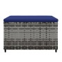 Reposapiés de jardín con cojines 2 uds ratán sintético gris de vidaXL, Otomanas de exterior - Ref: Foro24-319853, Precio: 66,...