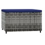Reposapiés de jardín con cojines 2 uds ratán sintético gris de vidaXL, Otomanas de exterior - Ref: Foro24-319853, Precio: 66,...