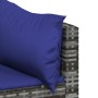 Set de muebles de jardín 4 pzas y cojines ratán sintético gris de vidaXL, Conjuntos de jardín - Ref: Foro24-319856, Precio: 3...