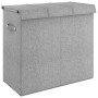 Cesto ropa sucia plegable lino sintético gris 64,5x34,5x59 cm de vidaXL, Cestas para ropa - Ref: Foro24-351041, Precio: 29,58...