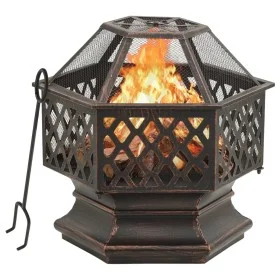 Brasero con atizador acero 62x54x56 cm de vidaXL, Chimeneas - Ref: Foro24-360060, Precio: 147,37 €, Descuento: %