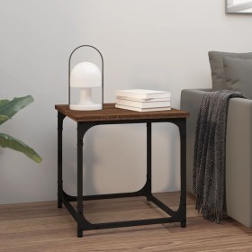 Mesa auxiliar de madera contrachapada marrón roble 40x40x40 cm de vidaXL, Mesas de centro - Ref: Foro24-823291, Precio: 26,23...