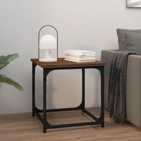 Mesa auxiliar de madera contrachapada marrón roble 40x40x40 cm de vidaXL, Mesas de centro - Ref: Foro24-823291, Precio: 26,23...