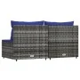 Central garden sofas with cushions 2 units gray synthetic rattan by vidaXL, Outdoor sofas - Ref: Foro24-319850, Price: 107,07...