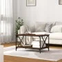 Mesa de centro madera y hierro roble marrón 80x50x45 cm de vidaXL, Mesas de centro - Ref: Foro24-823321, Precio: 54,40 €, Des...