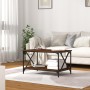 Mesa de centro madera y hierro roble marrón 80x50x45 cm de vidaXL, Mesas de centro - Ref: Foro24-823321, Precio: 54,87 €, Des...