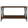 Mesa de centro madera y hierro roble marrón 80x50x45 cm de vidaXL, Mesas de centro - Ref: Foro24-823321, Precio: 54,40 €, Des...