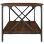 Mesa de centro madera y hierro roble marrón 80x50x45 cm de vidaXL, Mesas de centro - Ref: Foro24-823321, Precio: 54,40 €, Des...