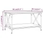Mesa de centro madera y hierro roble marrón 80x50x45 cm de vidaXL, Mesas de centro - Ref: Foro24-823321, Precio: 54,40 €, Des...