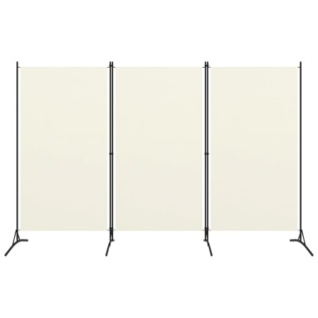 Biombo divisor de 3 paneles tela blanco 260x180 cm de vidaXL, Divisores de ambientes - Ref: Foro24-320731, Precio: 34,70 €, D...