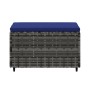 Reposapiés de jardín con cojín ratán sintético gris de vidaXL, Otomanas de exterior - Ref: Foro24-319852, Precio: 34,94 €, De...