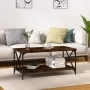 Mesa de centro madera y hierro roble ahumado 100x50x45 cm de vidaXL, Mesas de centro - Ref: Foro24-823309, Precio: 54,34 €, D...