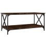 Mesa de centro madera y hierro roble ahumado 100x50x45 cm de vidaXL, Mesas de centro - Ref: Foro24-823309, Precio: 55,01 €, D...