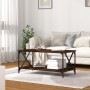 Mesa de centro madera y hierro roble ahumado 100x50x45 cm de vidaXL, Mesas de centro - Ref: Foro24-823309, Precio: 55,01 €, D...