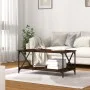 Mesa de centro madera y hierro roble ahumado 100x50x45 cm de vidaXL, Mesas de centro - Ref: Foro24-823309, Precio: 54,34 €, D...