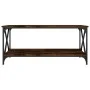 Mesa de centro madera y hierro roble ahumado 100x50x45 cm de vidaXL, Mesas de centro - Ref: Foro24-823309, Precio: 54,34 €, D...