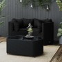 Juego de jardín con cojines 4 piezas ratán sintético negro de vidaXL, Conjuntos de jardín - Ref: Foro24-319792, Precio: 267,9...