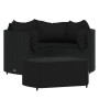 Juego de jardín con cojines 4 piezas ratán sintético negro de vidaXL, Conjuntos de jardín - Ref: Foro24-319792, Precio: 267,9...