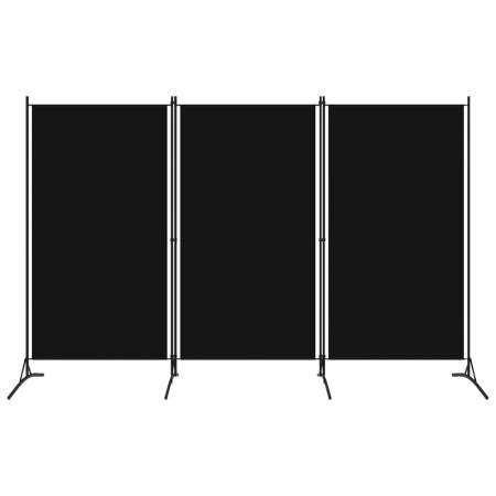 Biombo divisor de 3 paneles negro 260x180 cm de vidaXL, Divisores de ambientes - Ref: Foro24-320734, Precio: 36,71 €, Descuen...