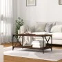 Mesa de centro madera y hierro roble marrón 100x50x45 cm de vidaXL, Mesas de centro - Ref: Foro24-823311, Precio: 51,41 €, De...