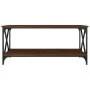 Mesa de centro madera y hierro roble marrón 100x50x45 cm de vidaXL, Mesas de centro - Ref: Foro24-823311, Precio: 51,41 €, De...