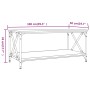 Mesa de centro madera y hierro roble marrón 100x50x45 cm de vidaXL, Mesas de centro - Ref: Foro24-823311, Precio: 51,93 €, De...
