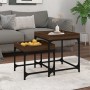 Mesitas auxiliares 2 uds madera contrachapada marrón roble de vidaXL, Mesas de centro - Ref: Foro24-823286, Precio: 53,75 €, ...