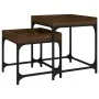 Mesitas auxiliares 2 uds madera contrachapada marrón roble de vidaXL, Mesas de centro - Ref: Foro24-823286, Precio: 53,05 €, ...
