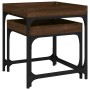 Mesitas auxiliares 2 uds madera contrachapada marrón roble de vidaXL, Mesas de centro - Ref: Foro24-823286, Precio: 53,75 €, ...