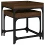 Mesitas auxiliares 2 uds madera contrachapada marrón roble de vidaXL, Mesas de centro - Ref: Foro24-823286, Precio: 53,05 €, ...