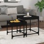 Mesitas auxiliares 2 uds madera contrachapada negra de vidaXL, Mesas de centro - Ref: Foro24-823282, Precio: 39,65 €, Descuen...