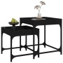 Mesitas auxiliares 2 uds madera contrachapada negra de vidaXL, Mesas de centro - Ref: Foro24-823282, Precio: 39,65 €, Descuen...