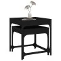 Mesitas auxiliares 2 uds madera contrachapada negra de vidaXL, Mesas de centro - Ref: Foro24-823282, Precio: 39,35 €, Descuen...
