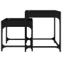 Mesitas auxiliares 2 uds madera contrachapada negra de vidaXL, Mesas de centro - Ref: Foro24-823282, Precio: 39,35 €, Descuen...