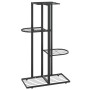 Soporte de flores de 4 estantes de metal negro 43x22x76 cm en Soportes para macetas | Comprar online en Foru.es