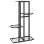 Soporte de flores de 4 estantes de metal negro 43x22x76 cm en Soportes para macetas | Comprar online en Foru.es