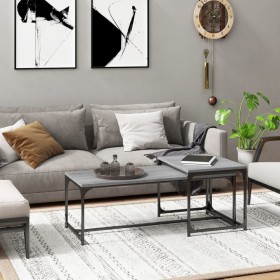 Mesas de centro 2 uds madera contrachapada gris Sonoma de vidaXL, Mesas de centro - Ref: Foro24-823340, Precio: 58,78 €, Desc...