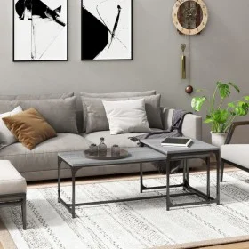 Mesas de centro 2 uds madera contrachapada gris Sonoma de vidaXL, Mesas de centro - Ref: Foro24-823340, Precio: 58,02 €, Desc...