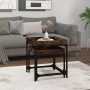 Mesitas auxiliares 3 uds madera contrachapada roble ahumado de vidaXL, Mesas de centro - Ref: Foro24-823284, Precio: 52,02 €,...
