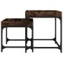 Side tables 3 units smoked oak plywood by vidaXL, Coffee table - Ref: Foro24-823284, Price: 51,35 €, Discount: %