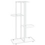 Soporte de flores de 4 estantes de metal blanco 43x22x76 cm en Soportes para macetas | Comprar online en Foru.es