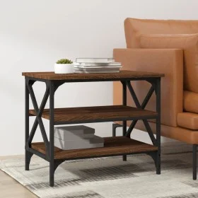 Mesa auxiliar madera contrachapada marrón roble 55x38x45 cm de vidaXL, Mesas de centro - Ref: Foro24-823336, Precio: 36,99 €,...